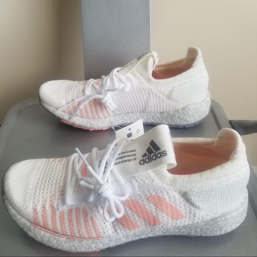 Adidas PulseBOOST HD White Peach Size 7.5 - Picture 3 of 6